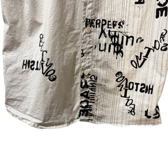 Vintage 80s Blanc Amsterdam Graphic Button Down Shirt XXL - Picture 2 of 5